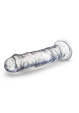 Naturally Yours Glamor Dildo 7in - Sparkling Clear