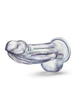 Naturally Yours Bling Dildo with Balls 7.5in - Sparkling Clear