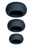 Performance Plus Drift Silicone Cock Rings (3 Piece Set) - Black