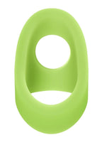 Performance Plus Flare Silicone Cock Sling Set (2 Piece) - Black/Glow in the Dark Green