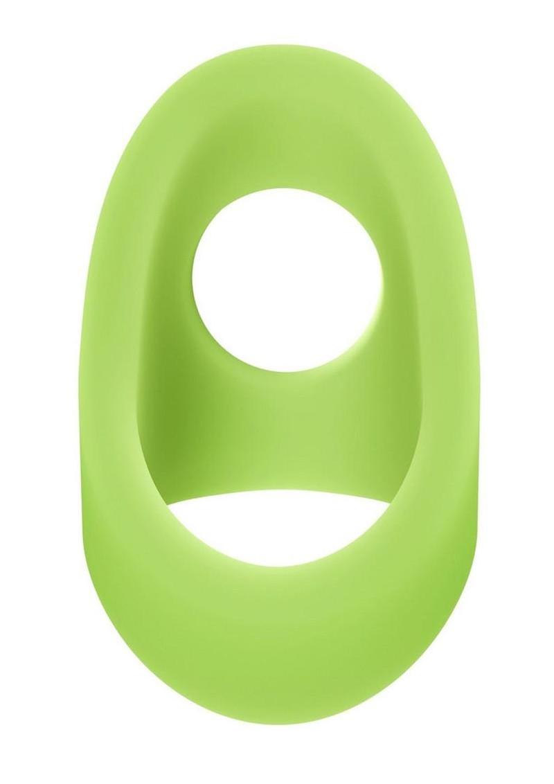 Performance Plus Flare Silicone Cock Sling Set (2 Piece) - Black/Glow in the Dark Green