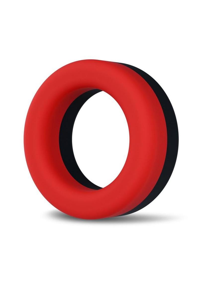 Performance Plus Takeoff Silicone Cock Ring - Red/Black