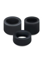 Performance Plus Accelerate Silicone Cock Ring Set (3 Piece) - Black