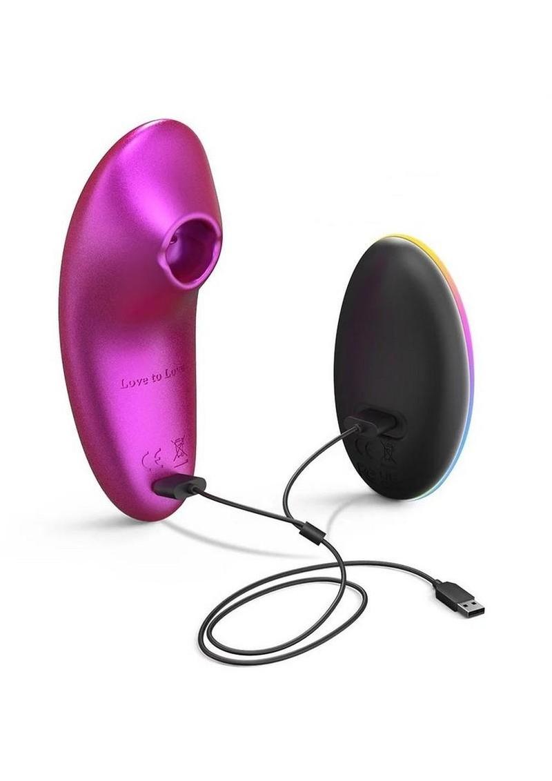 Love To Love Dreamer Silicone Rechargeable Sense Touch Vibrator with Remote - Iridescent Berry