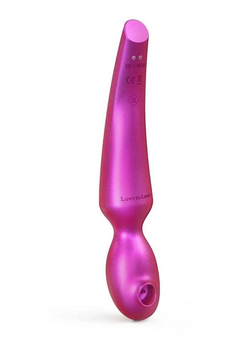 Love to Love Pleaser Silicone Rechargeable Clitoral Stimulator - Iridescent Berry