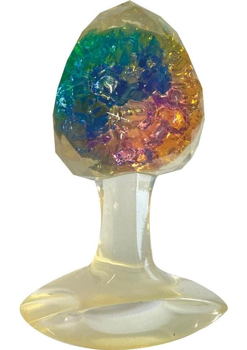 Cotton Candy Joy Gems Silicone Pleasure Anal Plug - Topaz