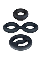 Performance Plus Throttle Silicone Cock Ring Set (3 Piece) - Black