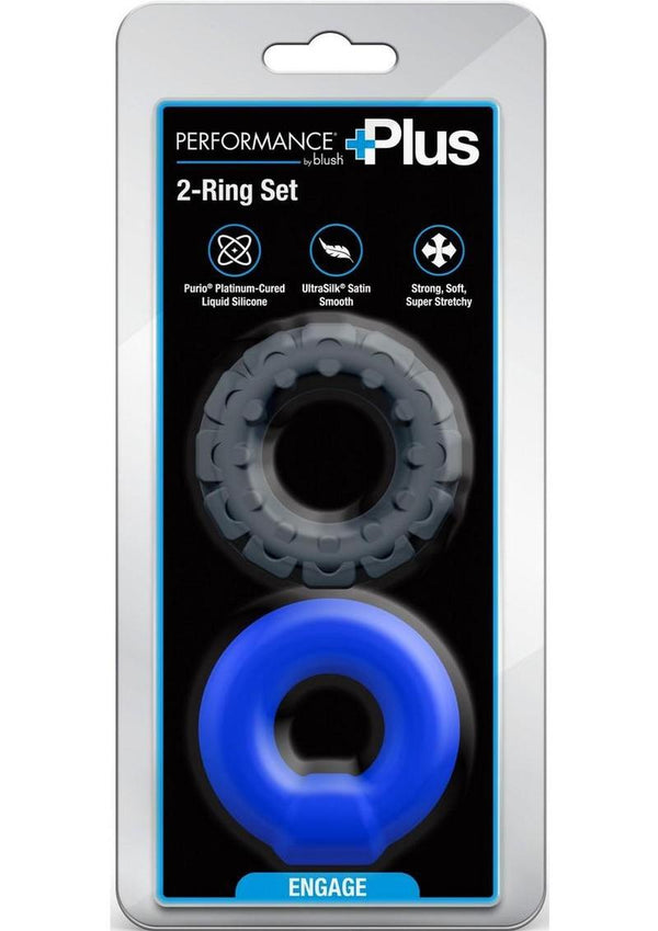 Performance Plus Engage Silicone Cock Ring Set (2 Piece) - Assorted Colors