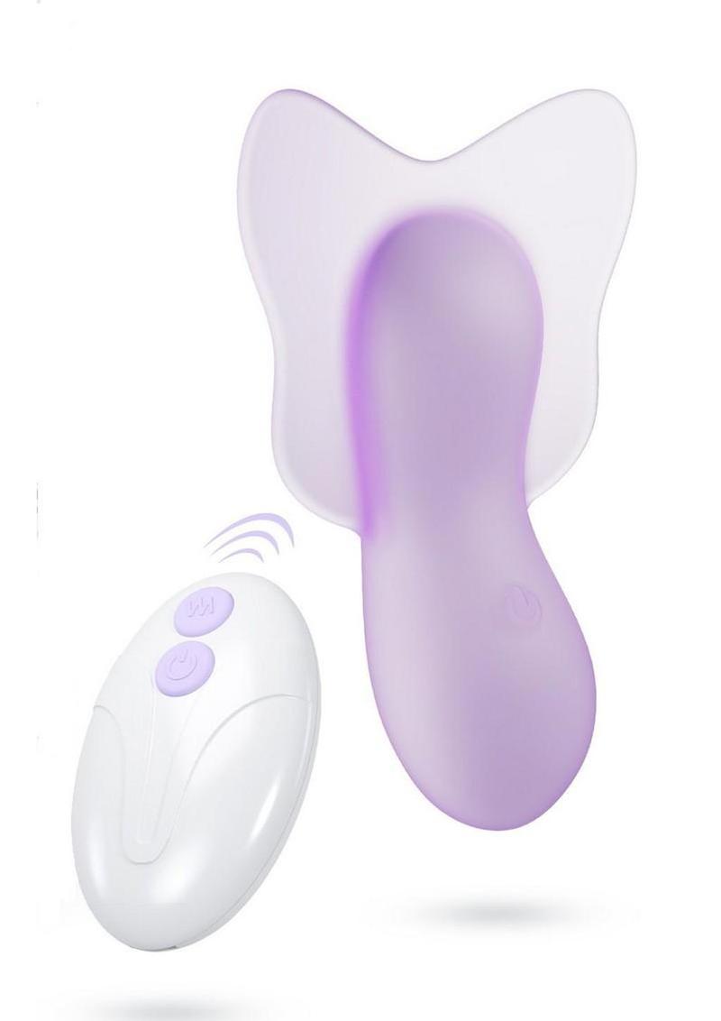Play With Me Flutter Love Rechargeable Silicone Clitoral Vibrator - Purple