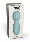 Pixey 2GO Rechargeable Silicone Mini Wand - Ocean Green