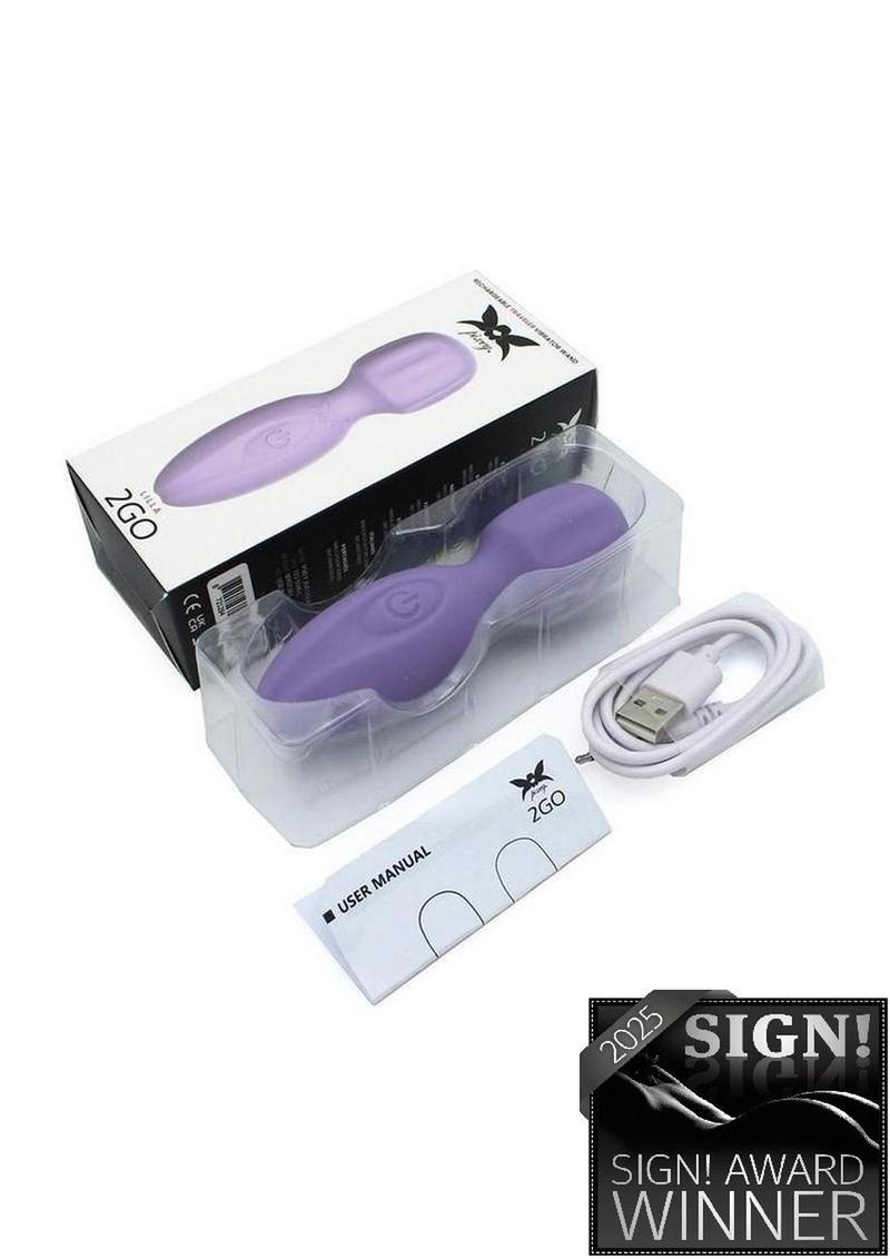 Pixey 2GO Rechargeable Silicone Mini Wand - Lilla Purple