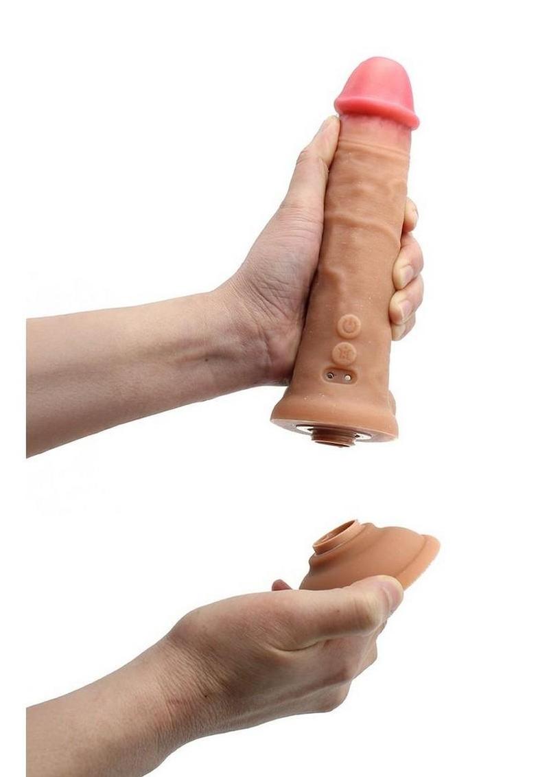 Kiotos Cox Power Squirt Vibration Rechargeable Silicone Dildo with Remote Control - Vanilla