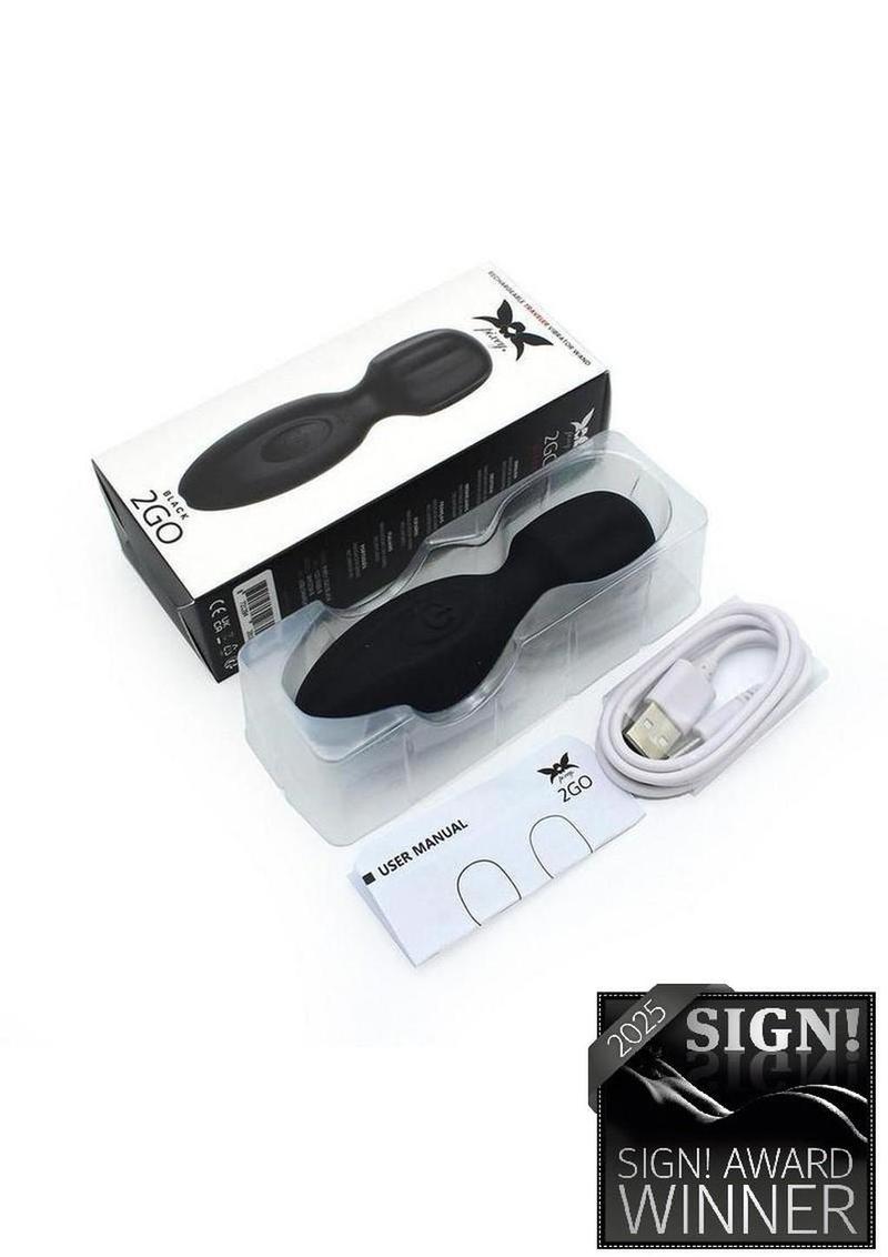 Pixey 2GO Rechargeable Silicone Mini Wand - Black