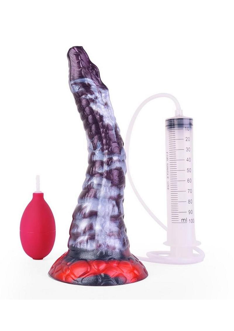 Monstar Cox Serpiente Cock Silicone Dildo - Purple/White
