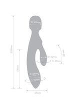 Together Tri Delight Dual-Ended Rechargeable Silicone Triple Stim Wand & Rabbit Vibrator - Pink