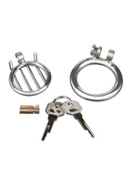 Blueline Stainless Steel Inverted Micro Jail Time Chastity Cage - Silver