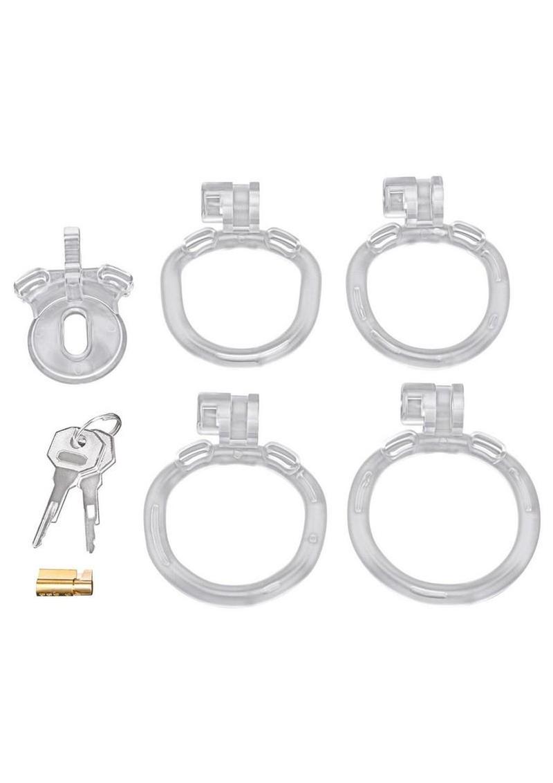Blueline Acrylic See Thru Mini Cock Micro Chastity Cage - Clear