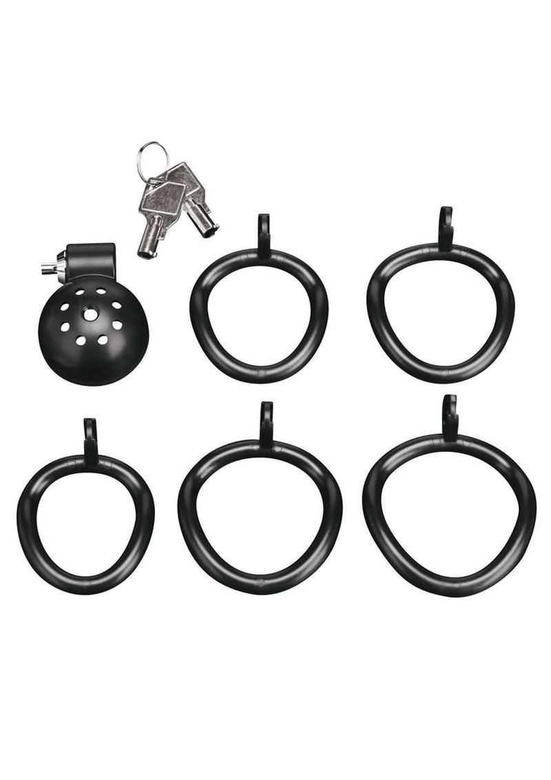 Blueline Mini Cock Micro Chastity Cage - Black
