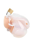 Blueline Full Restraint Silicone Cock and Balls Chastity Device 100% Coverage - White