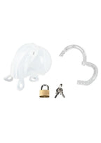 Blueline Full Restraint Silicone Cock and Balls Chastity Device 100% Coverage - White