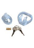 Blueline Small Dick Acrylic Mini Chastity Cage - Clear