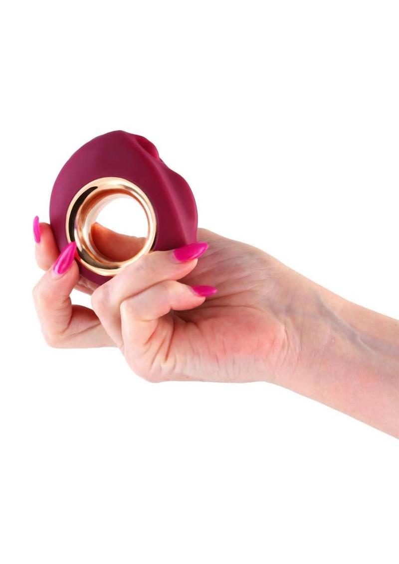 Gold-n-Dreams Minerva Rechargeable Silicone Vibrator - Magenta/Gold