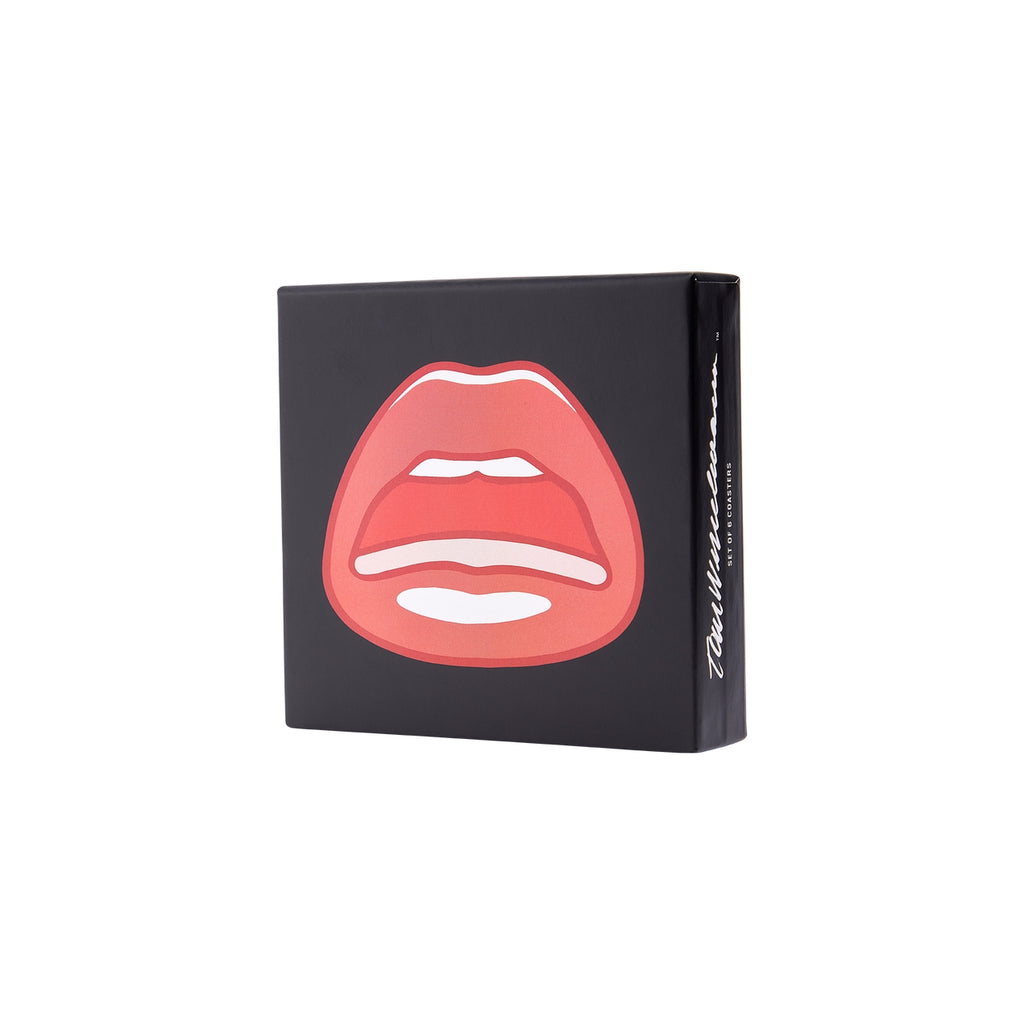 Tom Wesselmann Mouth Rubber Coasters, Set of 6