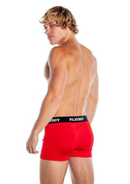 Playboy Men's Varsity Boxer Briefs - Red/White