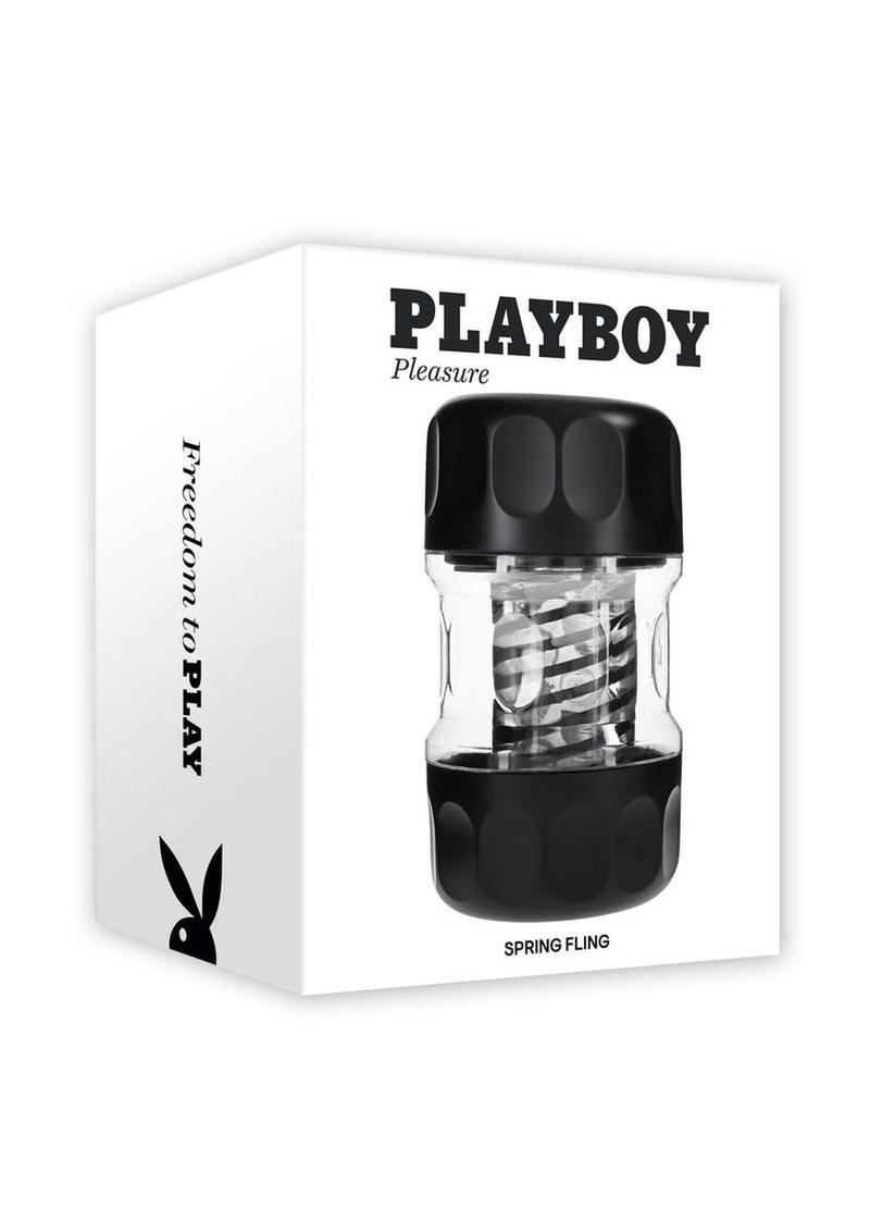Playboy Spring Fling Rechargeable Stroker - Clear/Black