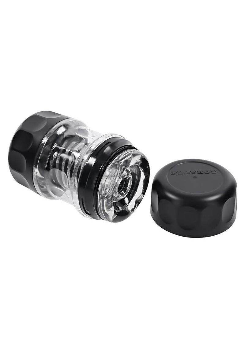 Playboy Spring Fling Rechargeable Stroker - Clear/Black