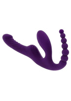 Playboy Hug It Out Rechargeable Silicone Inflatable Triple Stimulation Vibrator with Remote - Purple