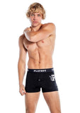 Playboy Men's Varsity Boxer Briefs - Black/White