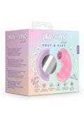 Play With Me Pout & Play Rechargeable Silicone Dual End Vibrator - Pink
