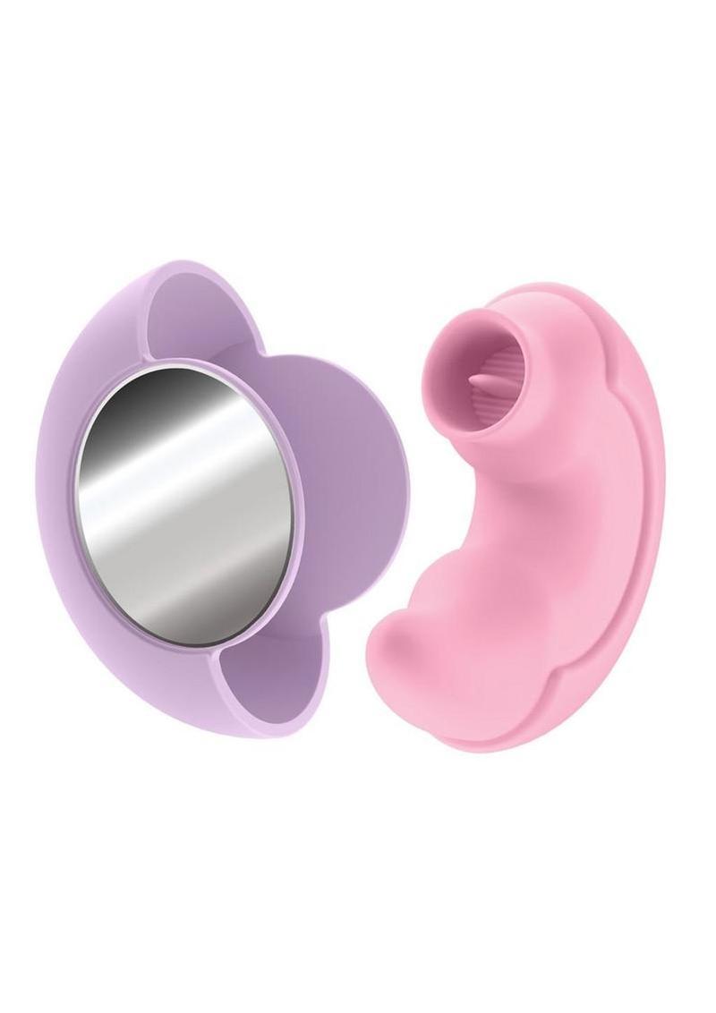 Play With Me Pout & Play Rechargeable Silicone Dual End Vibrator - Pink
