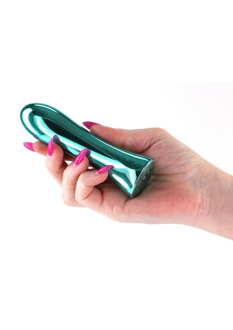 INYA Shimmer Rechargeable Steel Vibrator - Teal