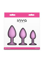 INYA Triple Ace Kit Silicone Lube Channel Anal Plugs (3 Piece) - Pink