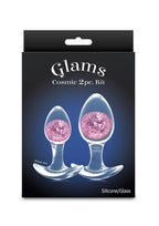 Cosmic Glams Silicone Anal Plug Kit (2pc Set) - Pink