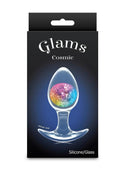 Cosmic Glams Silicone Anal Plug - Medium - Rainbow