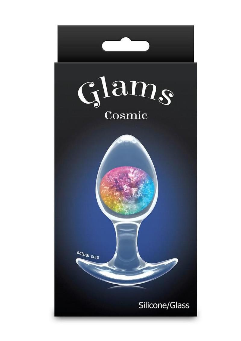 Cosmic Glams Silicone Anal Plug - Medium - Rainbow