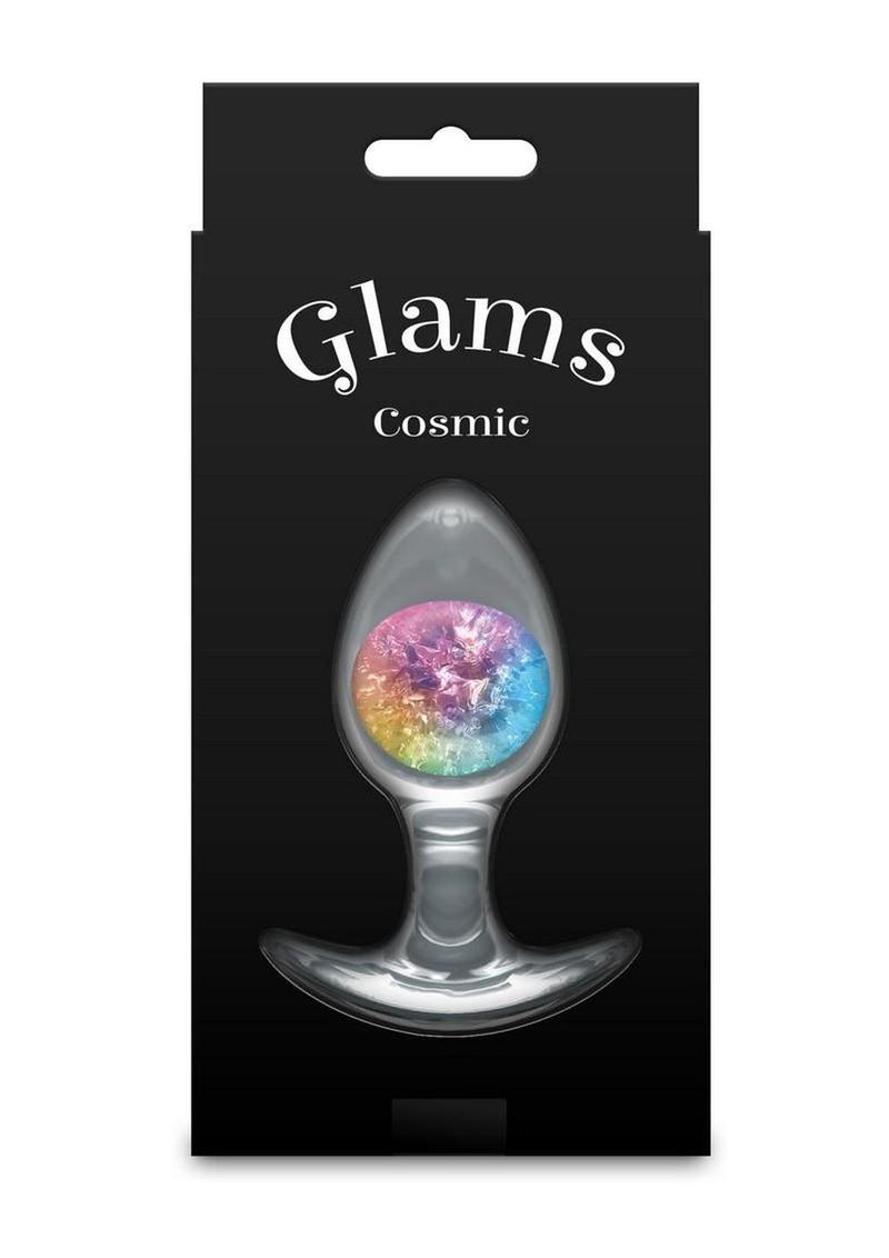 Cosmic Glams Silicone Anal Plug - Medium - Rainbow