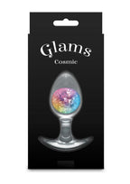 Cosmic Glams Silicone Anal Plug - Medium - Rainbow