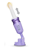 Temptasia Violet Vixen Rechargeable Silicone Thrusting Dildo Vibrator with Mount - Purple