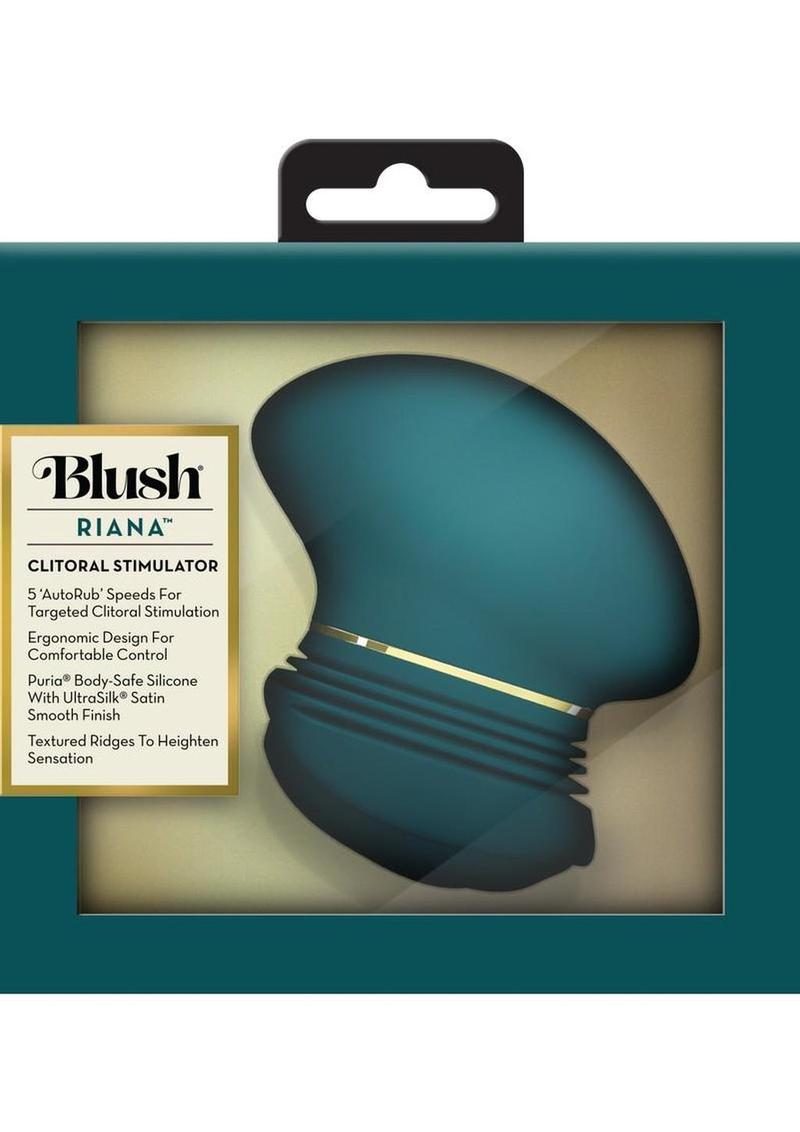 Blush Collection Riana Rechargeable Silicone Clitoral Stimulator - Dark Teal