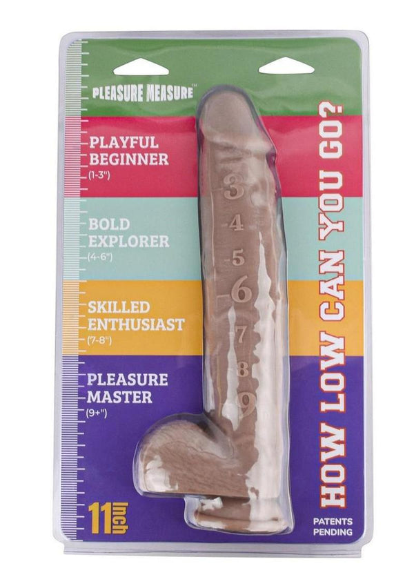 Pleasure Measure Silicone Dildo 11in - Vanilla