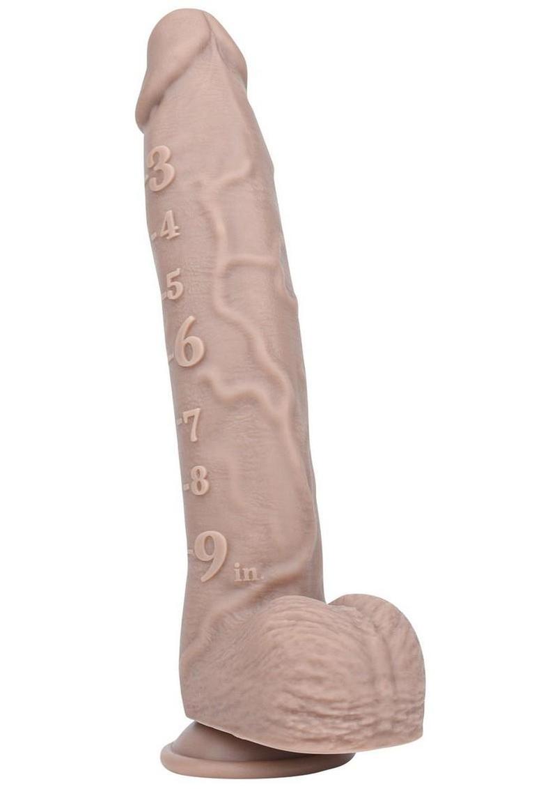 Pleasure Measure Silicone Dildo 11in - Vanilla