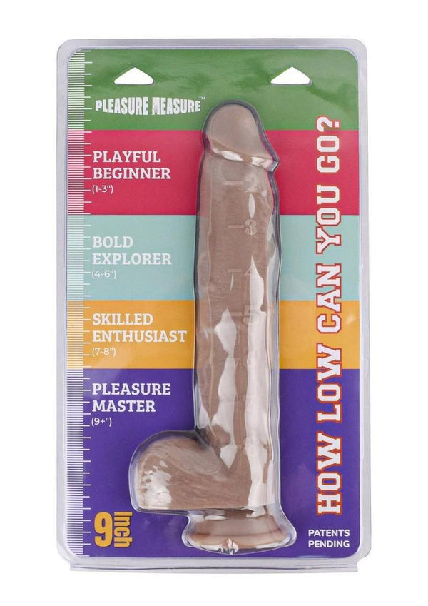 Pleasure Measure Silicone Dildo 9in - Vanilla