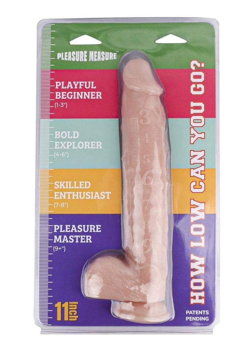 Pleasure Measure PVC Dildo 11in - Vanilla