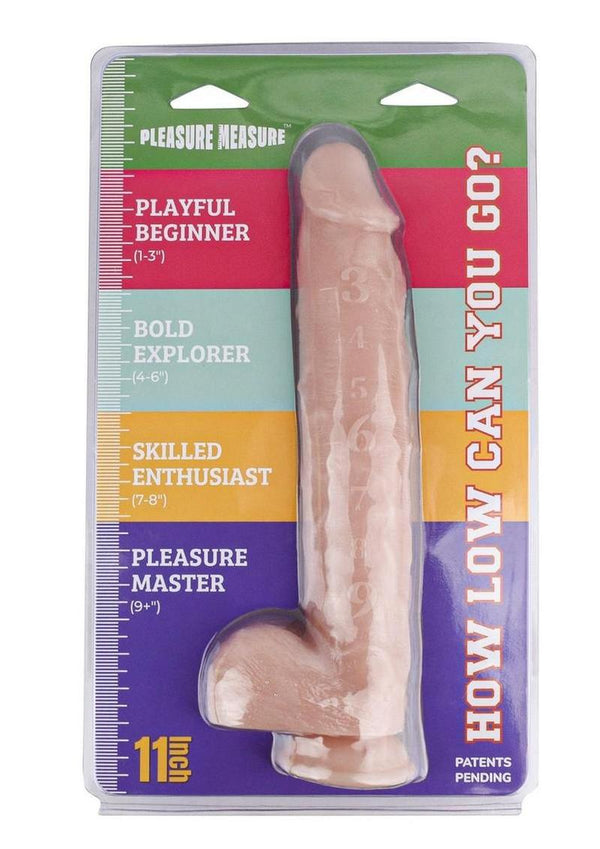 Pleasure Measure PVC Dildo 11in - Vanilla