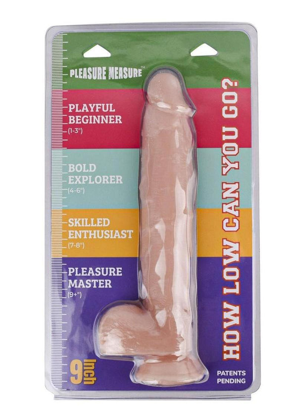 Pleasure Measure PVC Dildo 9in - Vanilla