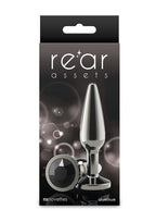 Rear Assets Chrome Tapered Anal Plug - Medium - Gray